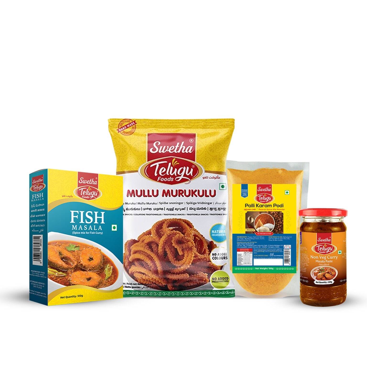 Combo Of Pallikaram + Fish Masala (100 Grams) + Non-Veg Currypaste (300 Grams) + Mullimuruku